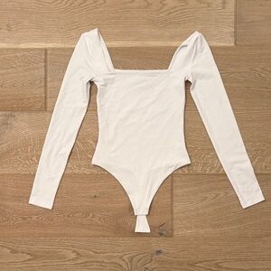 Aritzia Contour White Bodysuit